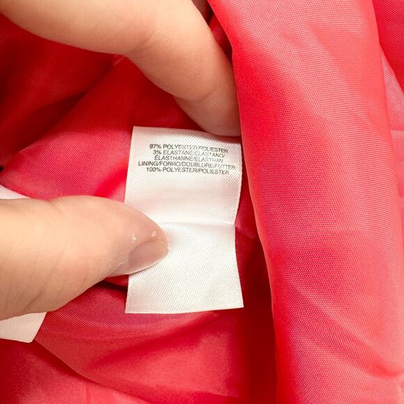 Jones Studio Jacket Women SZ 24W Single Button Hot Pink Coat Blazer Polyester - Picture 7 of 8